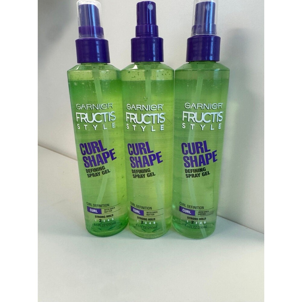 Pack of 3 Garnier Fructis Style Curl Shape Defining Spray Gel Strong 8.5 oz NEW